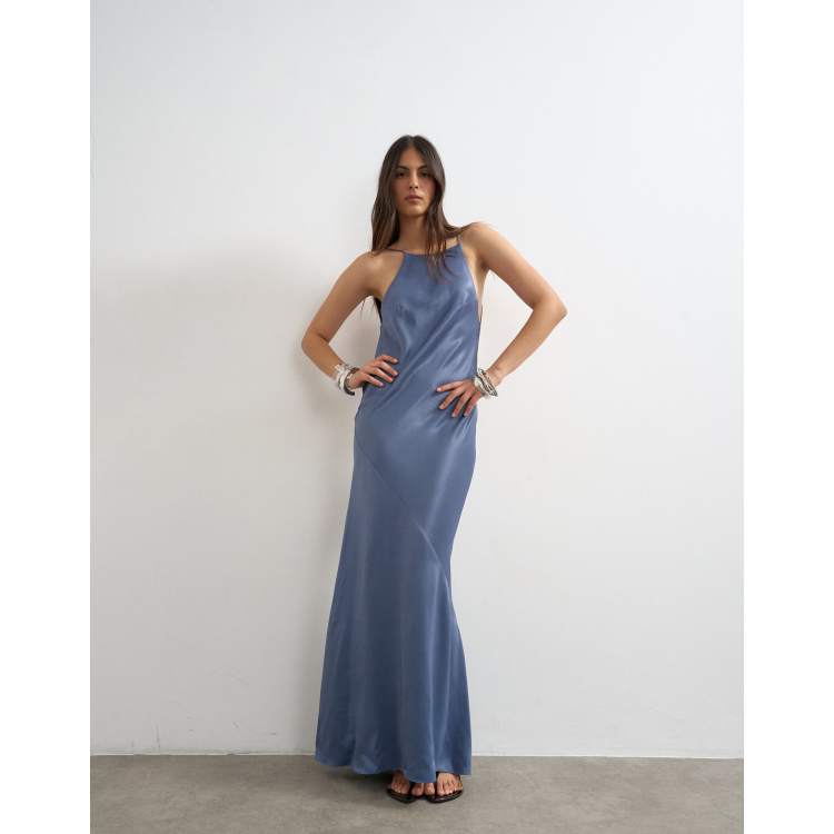 elan halter maxi dress Corbin Denim Halter Neck Mini Dress - US 16
