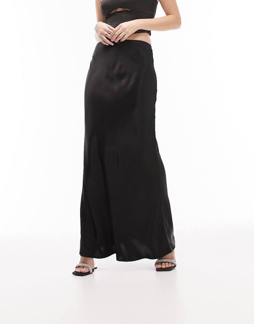 Long black skirt clearance silk