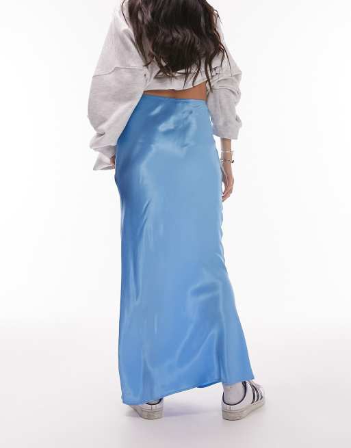 Light blue hotsell skirt long