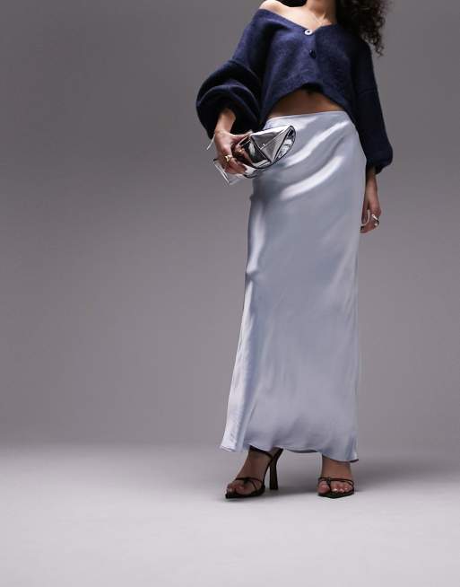 Silk best sale maxi skirt