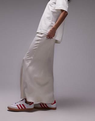 FULL LENGTH SILK PANTS - Oyster White