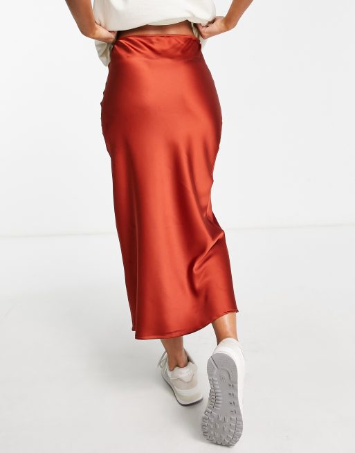 Topshop satin best sale slip skirt