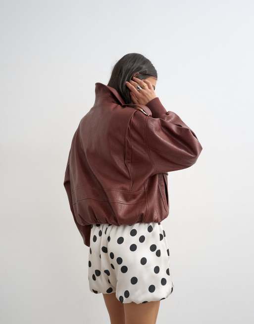 Topshop satin bubble short in polka dot, 5 of 5