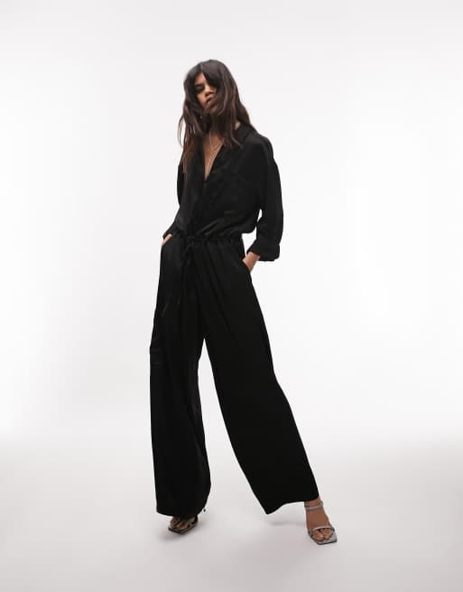 Topshop store satin jumpsuit