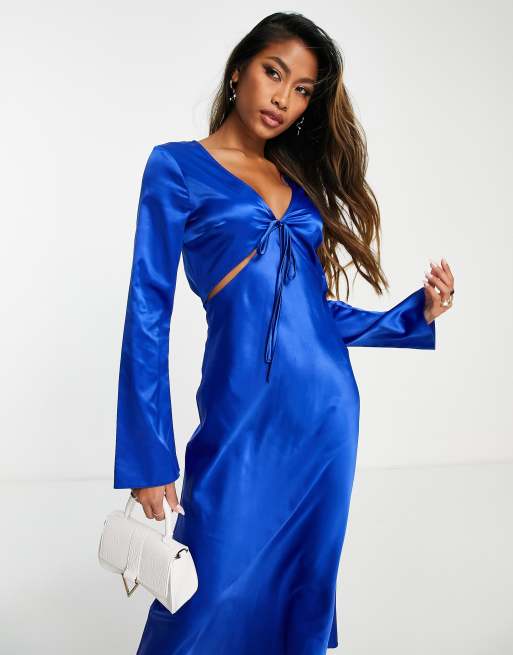 Topshop blue midi clearance dress