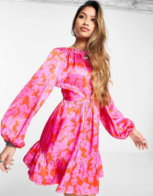 Saloni Marissa Mini Dress in Pink