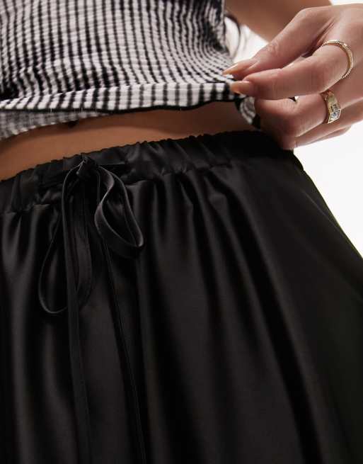 Satin pleated midi outlet skirt topshop