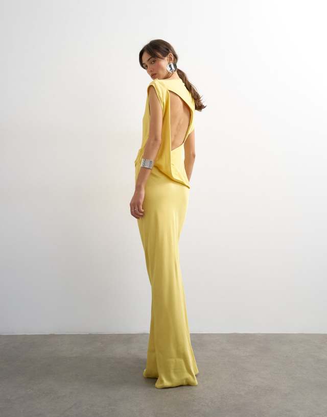 topshop yellow beaded dress - Maxi - Women - Viscose - 8 US Color:Custom Color ( Special instructions for seller )