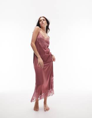 Topshop pink hot sale slip dress