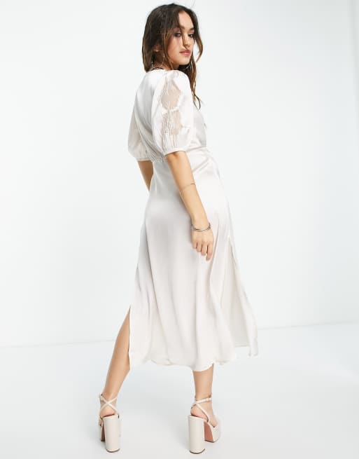 Topshop white clearance wrap dress