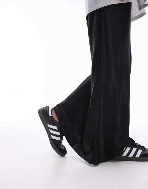 Topshop satin maxi skirt in black ASOS