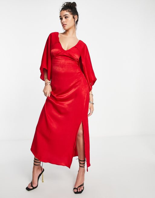 Satin midi 2025 dress topshop