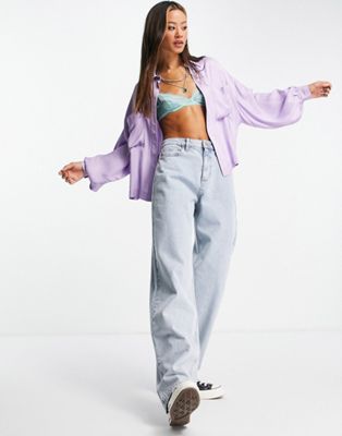 Lilac Satin Tube Top — Shop Love Note