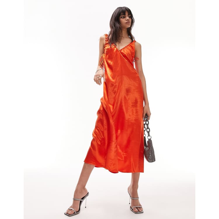 Satin ovoid outlet midi dress topshop