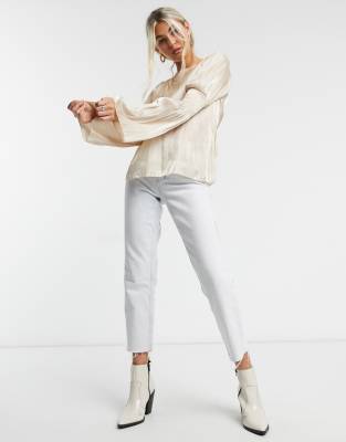 ruched sleeve blouse