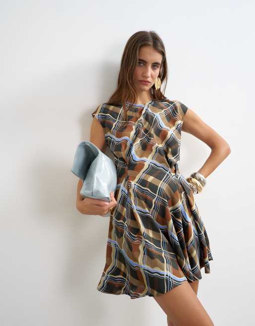 mini topshop dresses Topshop - Satin Asymmetric Tunic Mini Dress - Women - Polyester - 12 US