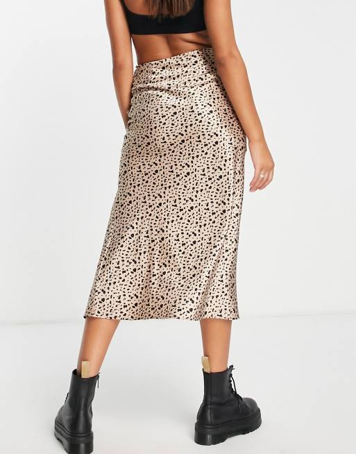 Leopard midi shop skirt topshop