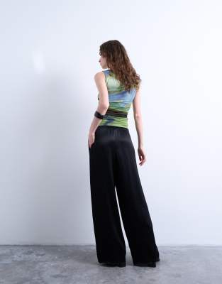 【YOURNUS】Hip Black Over Wide Pants YOURNUS】Hip Black Over Wide Pants (YOURNUS/パンツ・ボトムス