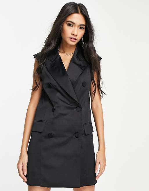 black surfing Store topshop black tuxedo dress Towards path Shiny