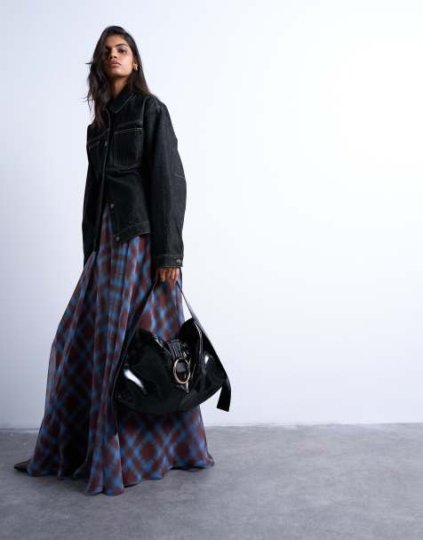 Topshop Saturn hardware shoulder bag in black - view 1
