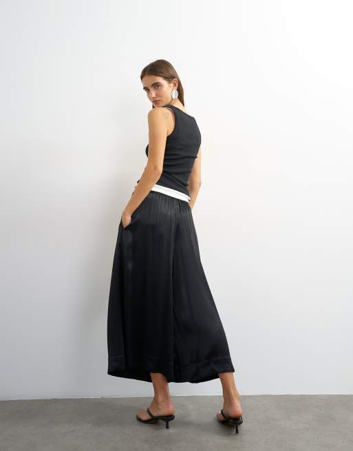 Topshop satynowe kuloty w czerni, 3 z 5