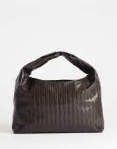 Topshop Savan woven mini shoulder bag in chocolate