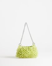 Topshop Scarlett small beaded shoulder bag in green