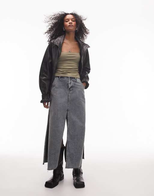 Topshop – Schlauchoberteil in Khaki mit Spaghettiträgern, 2 von 4