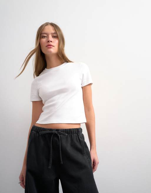 Topshop – Schlupfjeans in verwaschenem Schwarz mit abgerundetem Beinschnitt, 5 von 7