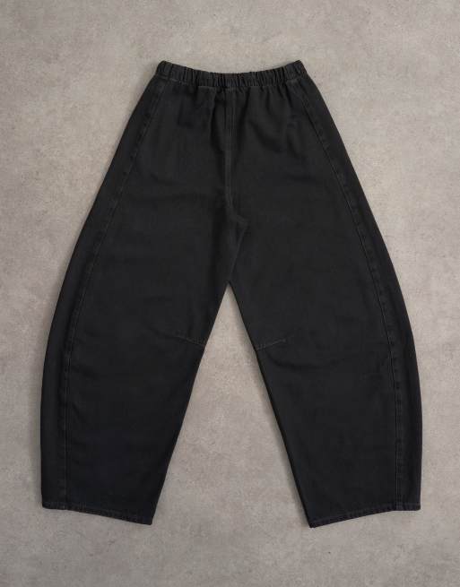 Topshop – Schlupfjeans in verwaschenem Schwarz mit abgerundetem Beinschnitt, 7 von 7