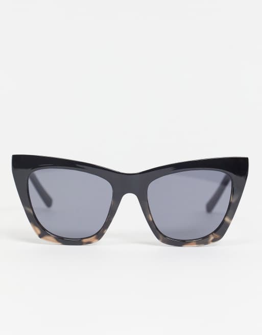 Topshop – Schwarze Oversize-Sonnenbrille im Cat-Eye-Stil mit schwarz getönten Gläsern, 2 von 4