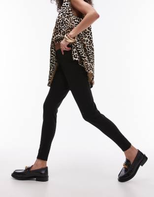 Topshop - Schwere Leggings in Schwarz mit langem Schnitt