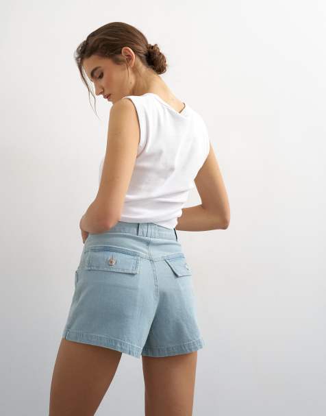 Topshop - Scout - Pantaloncini di jeans lavaggio candeggiato - view 1