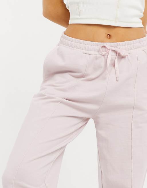 Topshop seam detail sweatpants in powder pink part of a set ASOS