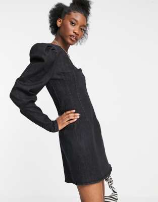 black denim dress