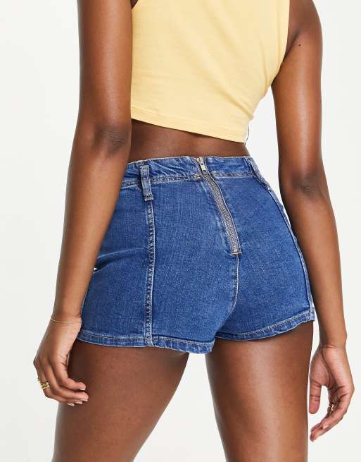 Topshop blue cheap denim shorts