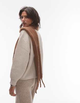 Topshop - Seb - Écharpe fine - Caramel-Marron