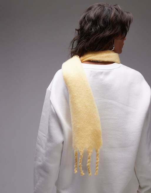 Topshop – Seb – Żółty wąski szalik, 3 z 4