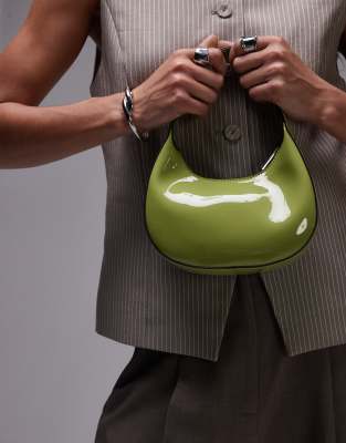 Topshop - Secret - Schultertasche in Grün