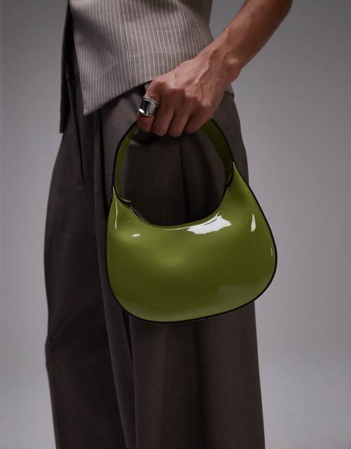 Topshop Secret shoulder bag in green, 2 of 4