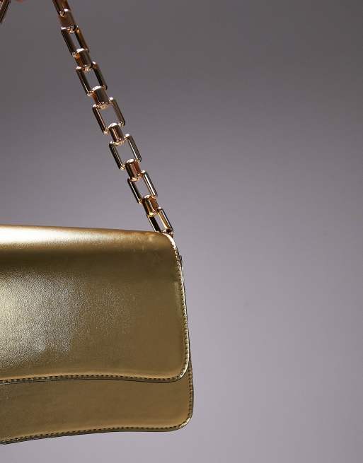 Topshop - Seema - Schoudertas met dikke schakelketting in goudkleur, 2 van 4