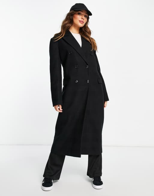 Long coat double breasted sale