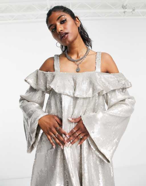 Silver on sale bardot dress