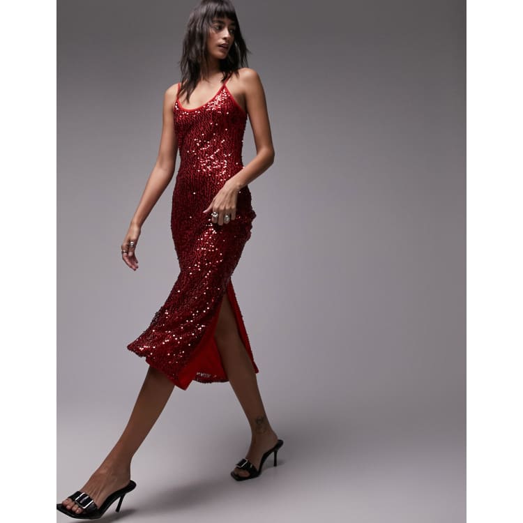 Joni Formal High Slit Glitter Dress