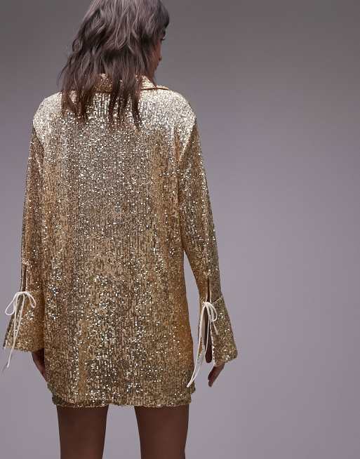 Topshop sequin blazer sale