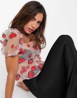 sequin tie top