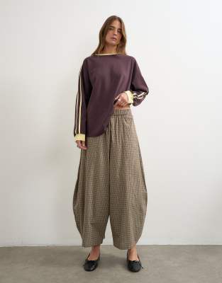 Topshop Set Horseshoe Trouser In Gray