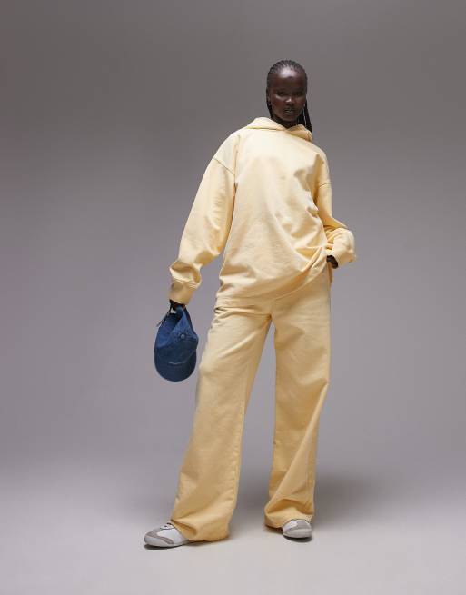 Topshop – Set in Acid-Waschung, aus Kapuzenpullover und Jogginghose