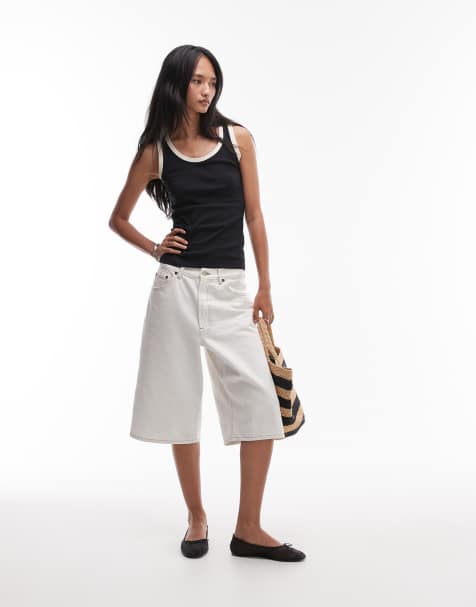 Topshop – Set in Schwarz mit kontrastierendem Rüschenrand - view 1