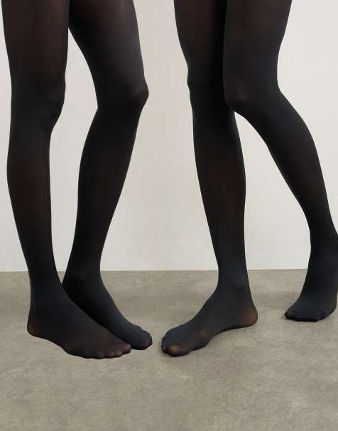 Topshop set van 2 panty's 50 denier zwart - view 1